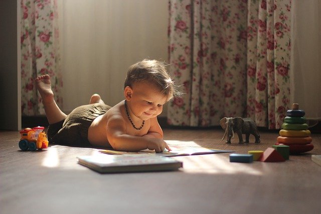 kid and book